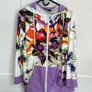 Lily by Firmiana Women’s Shirt Size Large Stretch zipper hoodie